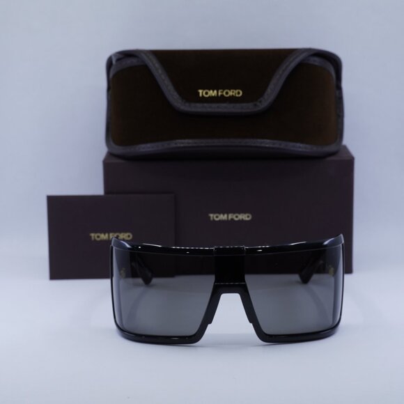Tom Ford Parker FT1118 01A Shield Sunglasses - Black/Smoke main image 6